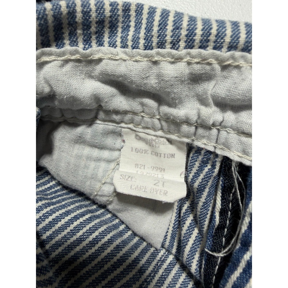 Vintage OshKosh Overalls Railroad Stripe Vestbak USA Made Denim 2T - Picture 7 of 7